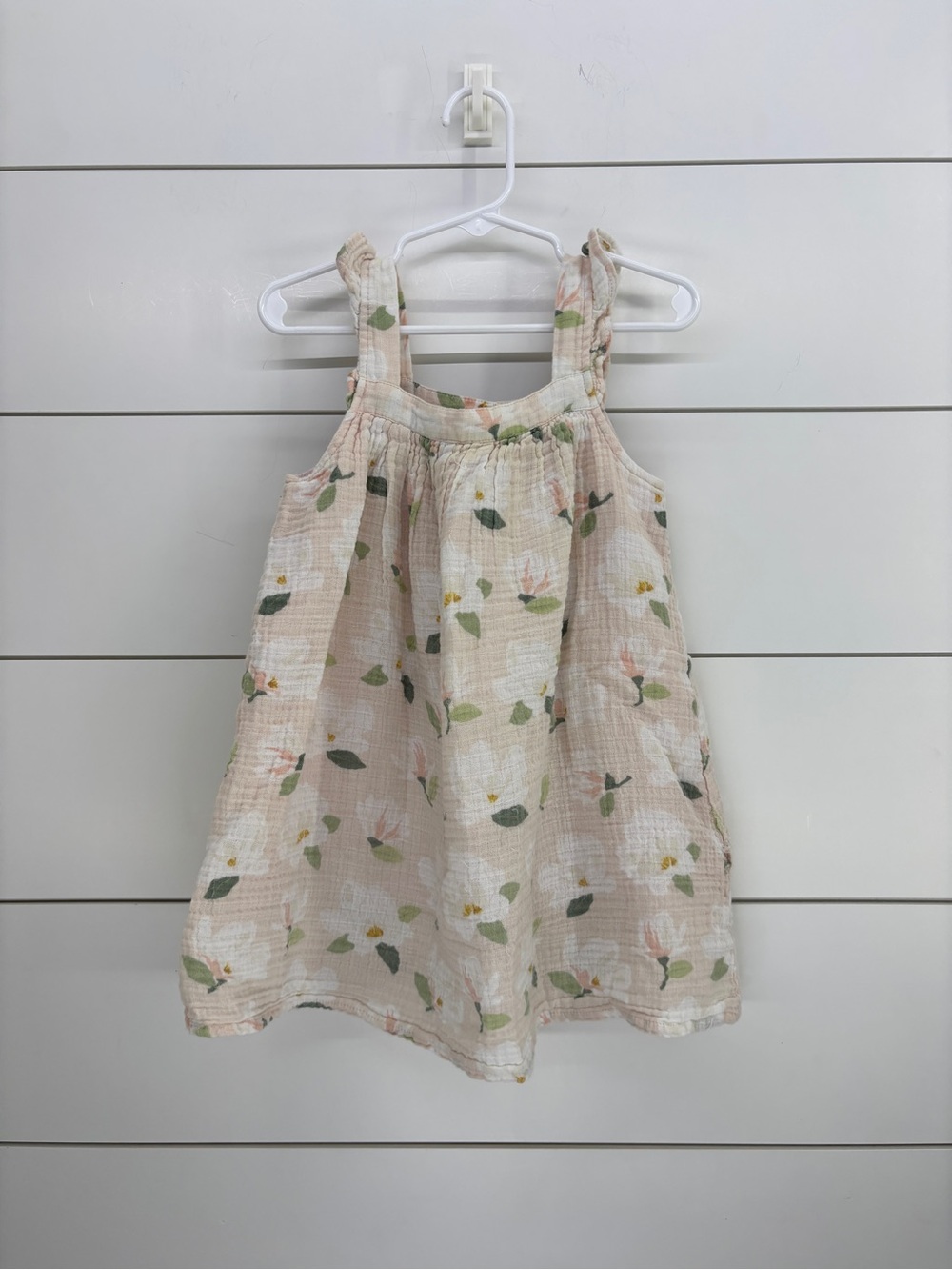 Angel Dear Pink Floral Cotton Muslin Sundress